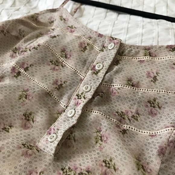 Floral Cami with ladder lace trim - Picture 4 of 6